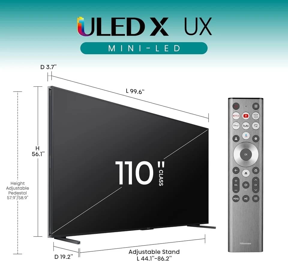 Hisense 110UX TVs Used - Good Black