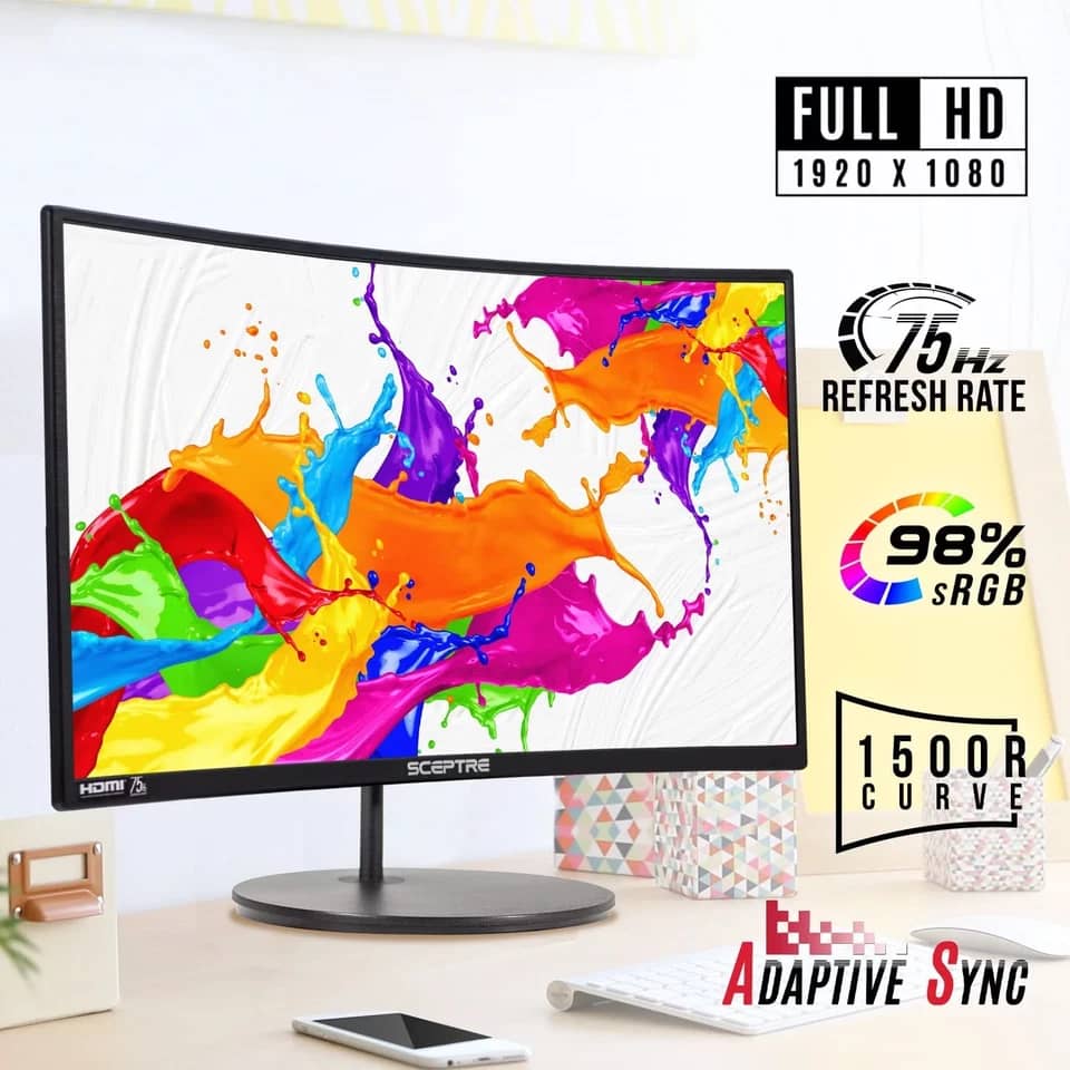Sceptre C249W Monitors New Black