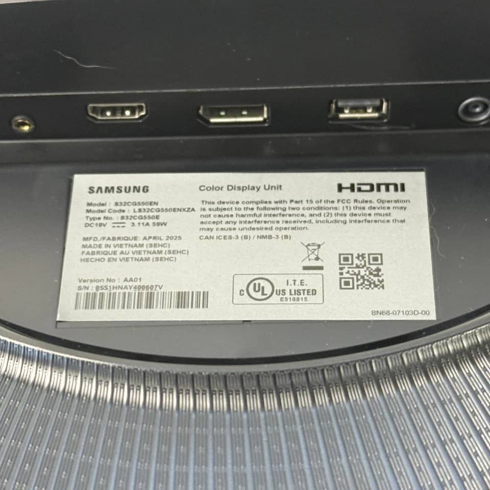 Samsung G55C Monitors New Black