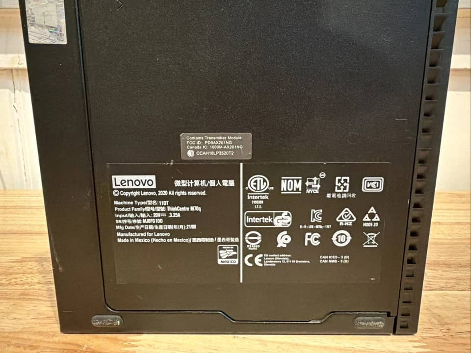 Lenovo ThinkCentre M70q Computers New 256GB 16GB