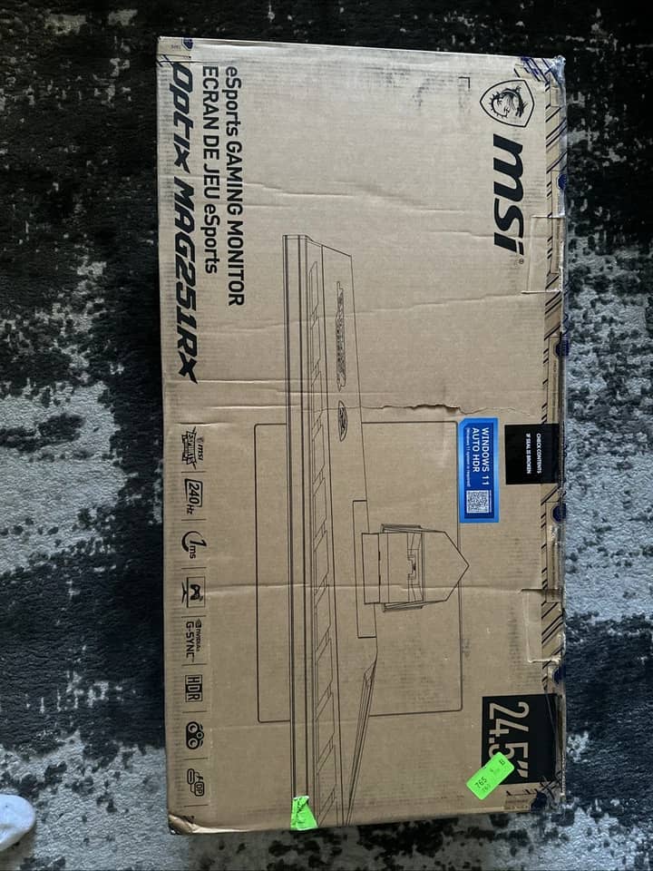 MSI MAG251RX Monitors Refurbished - Premium Black