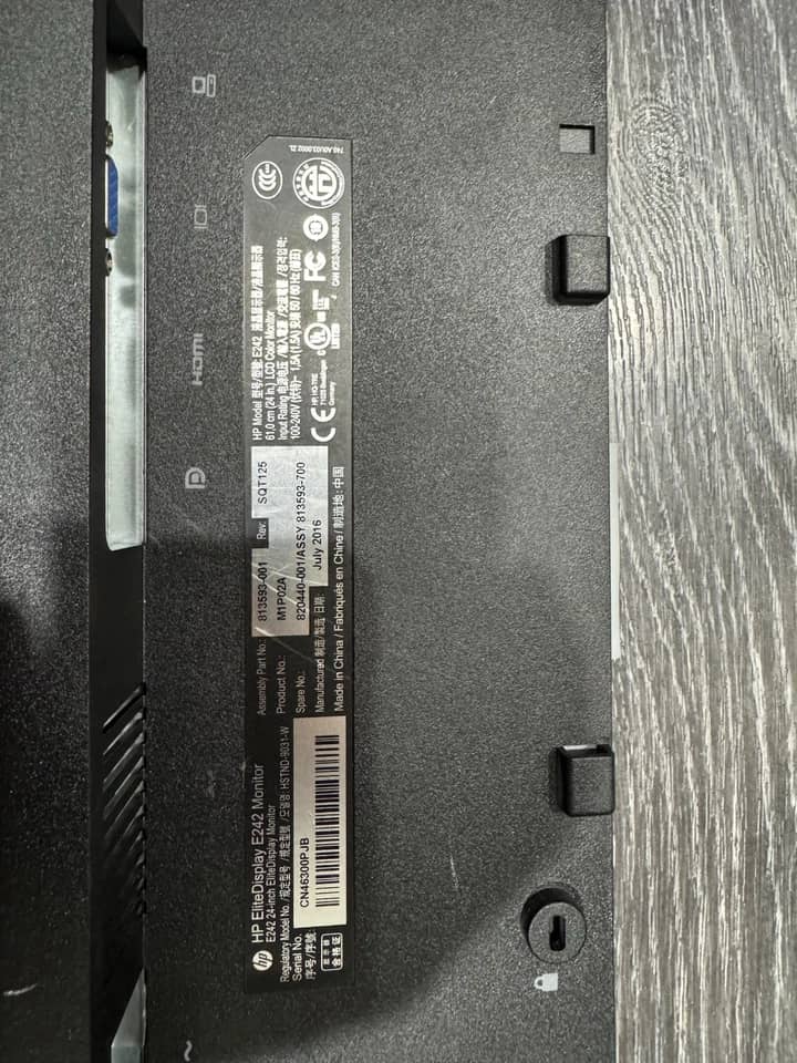 HP E242 Monitors Used - Good Black