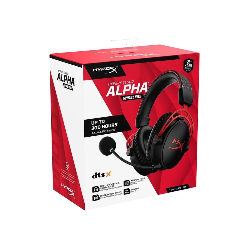 HyperX Cloud Alpha Headphones & Earbuds New Red