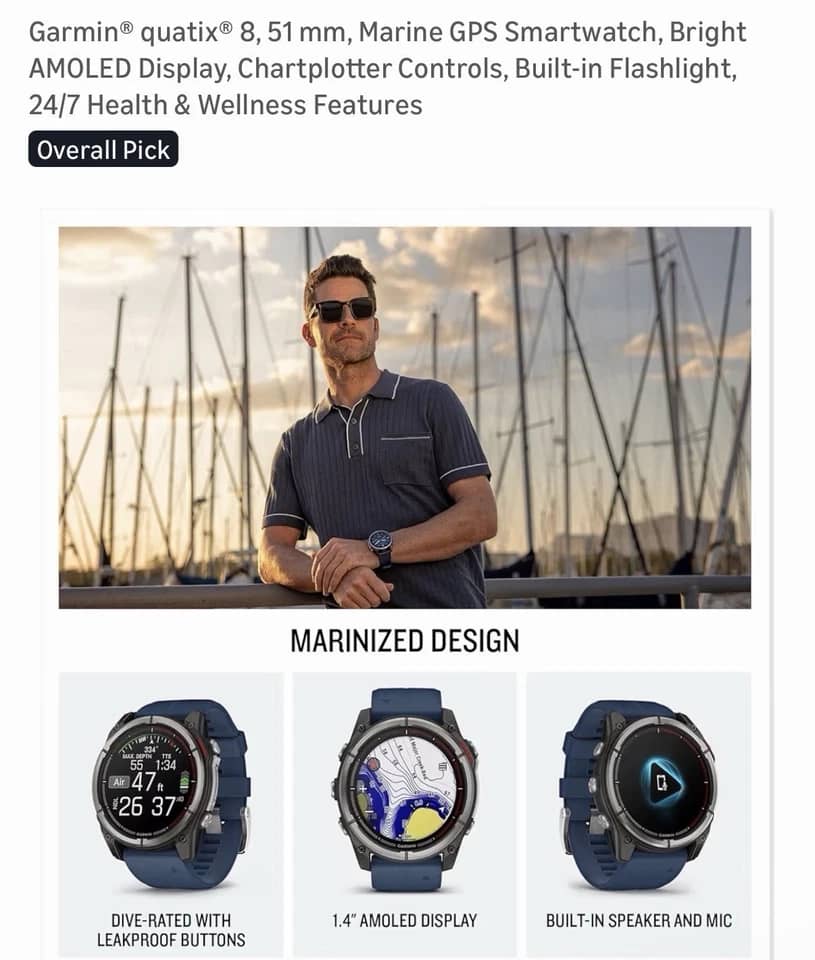 Garmin quatix® 8 Smartwatches New Blue