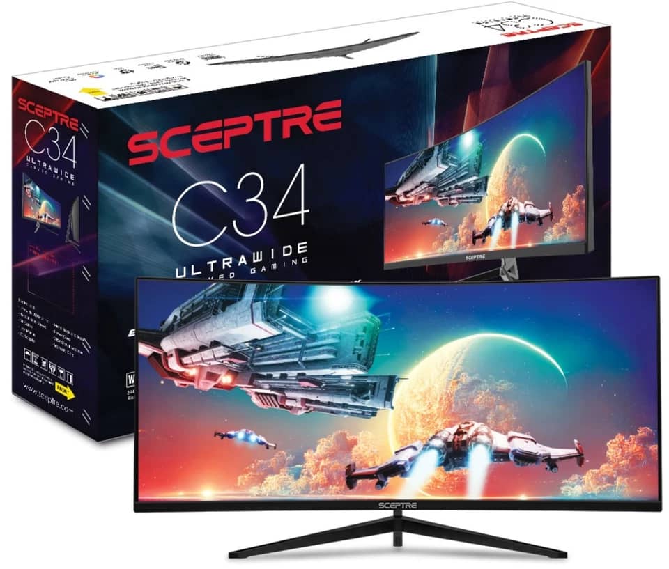Sceptre C345B Monitors New Black