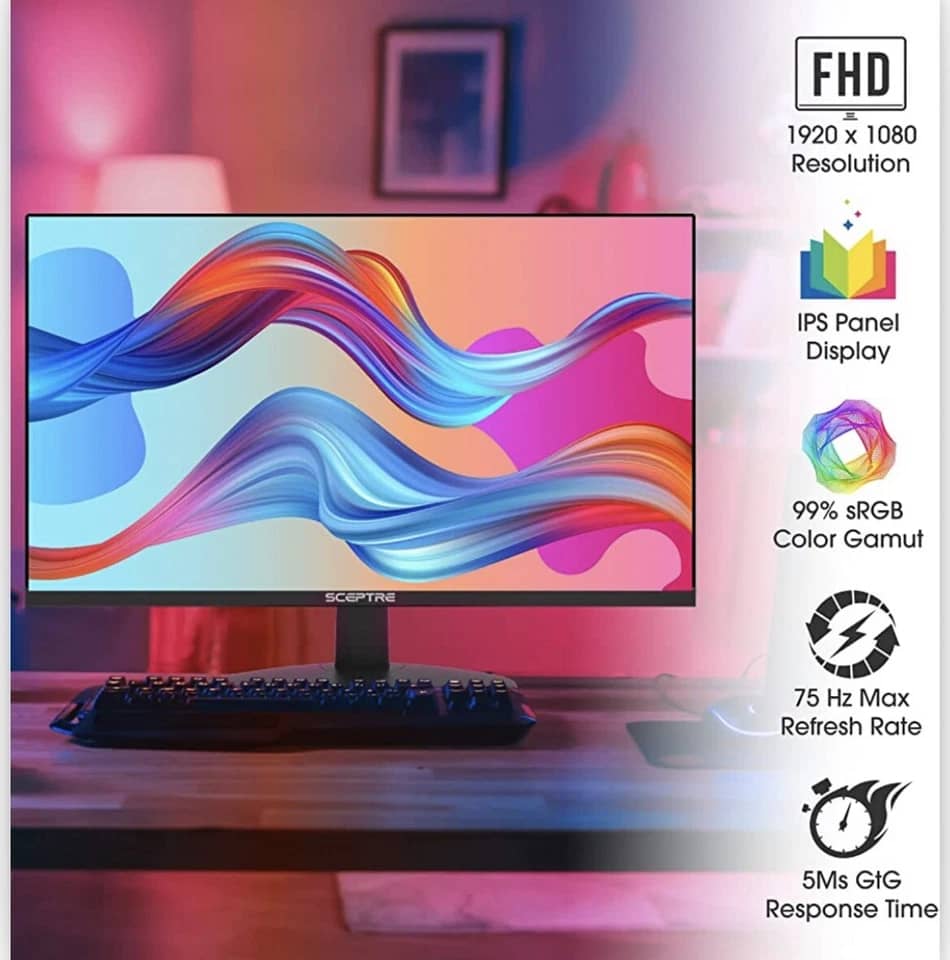 Sceptre E278W Monitors Used - Good Black