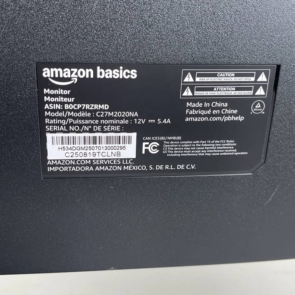 Amazon C27M2020NA Monitors New Black
