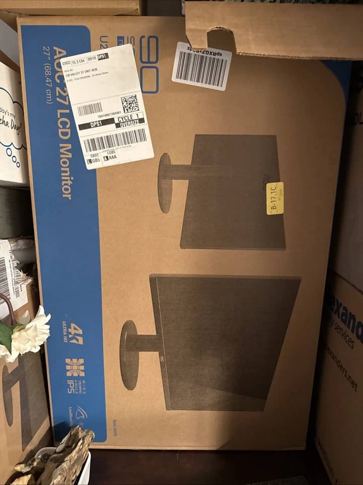 AOC U2790VQ Monitors Open-Box Excellent Black