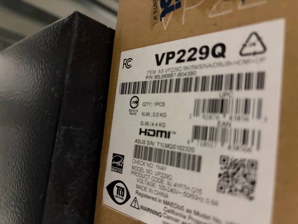 ASUS VP229Q Monitors New Black