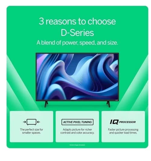 VIZIO D32H-J09 TVs New Black
