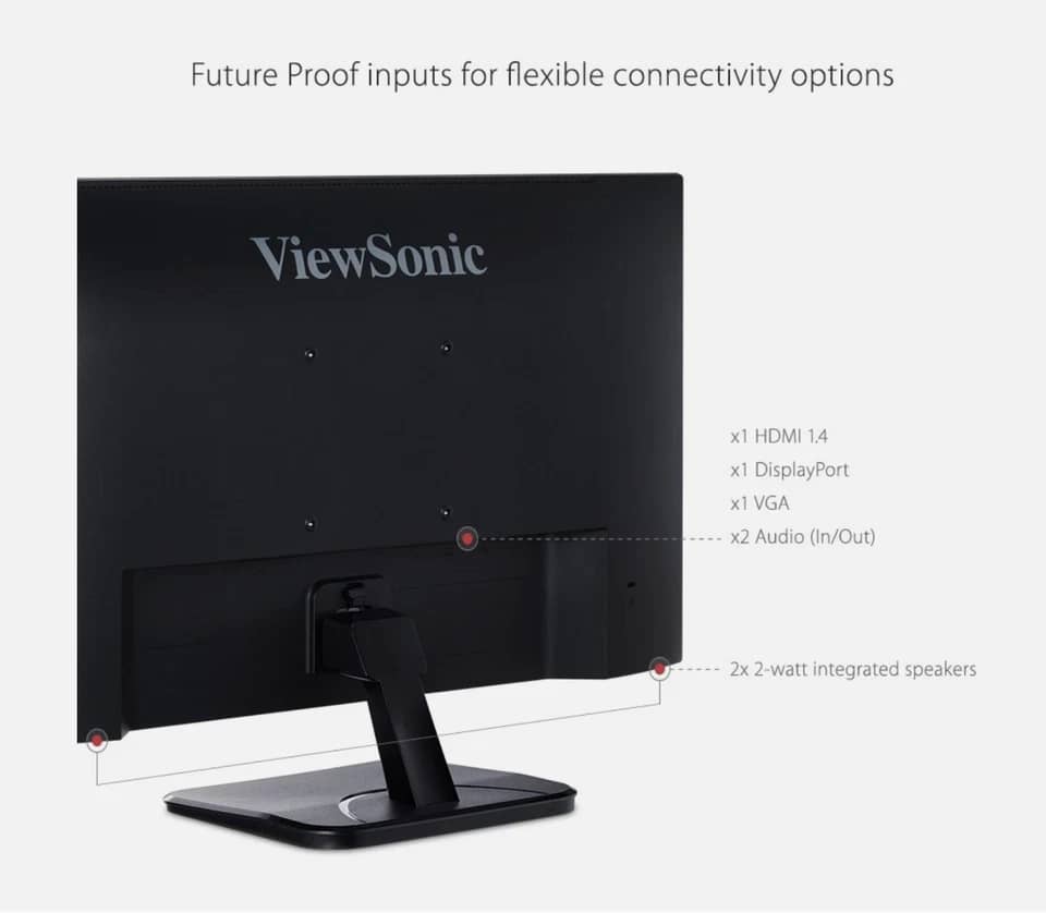 ViewSonic VA2256-MHD Monitors New Black