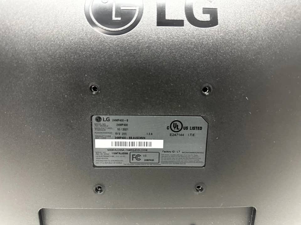 LG 24MP400 Monitors Open-Box Excellent Black