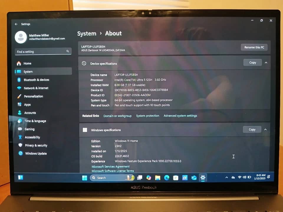 ASUS Zenbook 14 Computers New 512GB 8GB