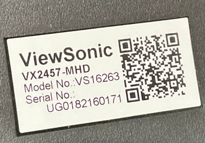 ViewSonic VX2457-MHD Monitors Open-Box Excellent Black