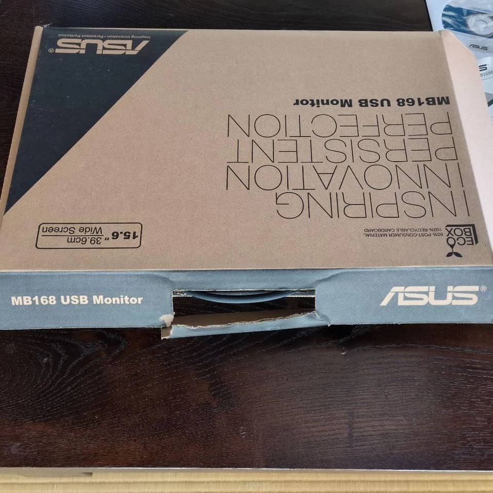 ASUS MB168B Monitors Used - Good Red