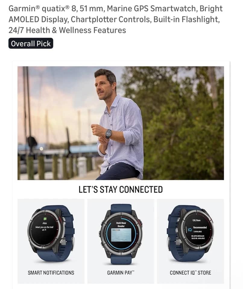 Garmin quatix® 8 Smartwatches New Blue