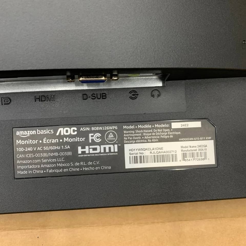 AOC 24E2QA Monitors New Black