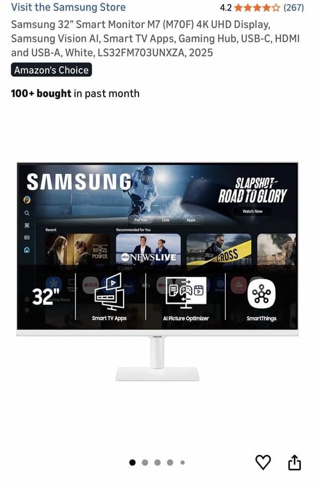 Samsung M5 Monitors New Black