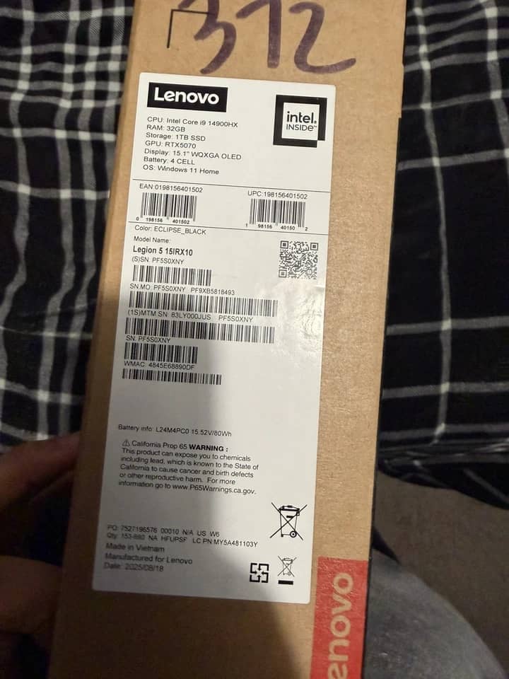 Lenovo Legion 5 Computers New 256GB 8GB
