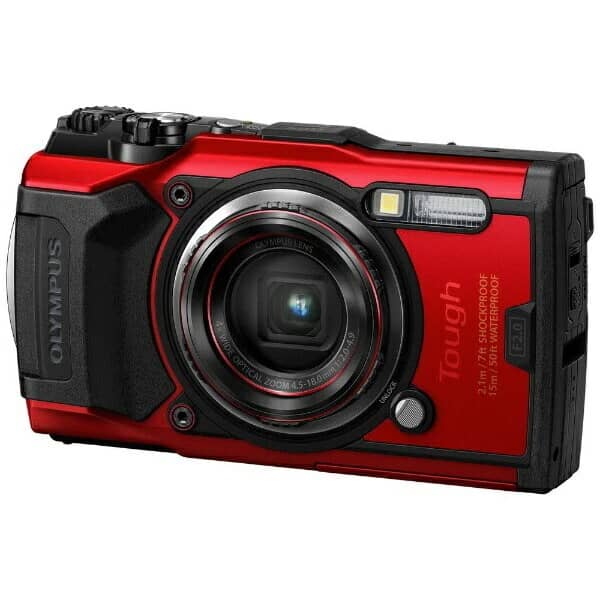 OM SYSTEM Tough TG-6 Digital Cameras Red Refurbished - Excellent