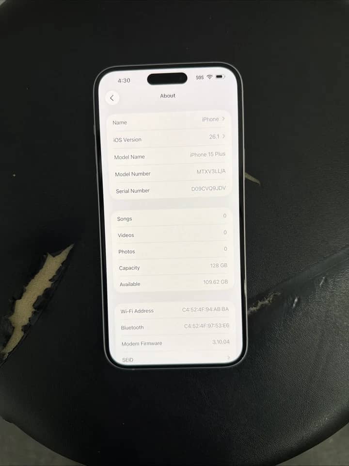 Apple iPhone 15 Plus Cell Phones Black 128G New Tracfone