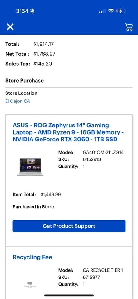 ASUS ROG Zephyrus G14 Computers New 1TB 16GB