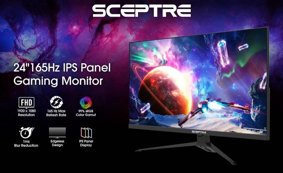 Sceptre Sceptre E248B-FPT168 Monitors Open-Box Excellent Black
