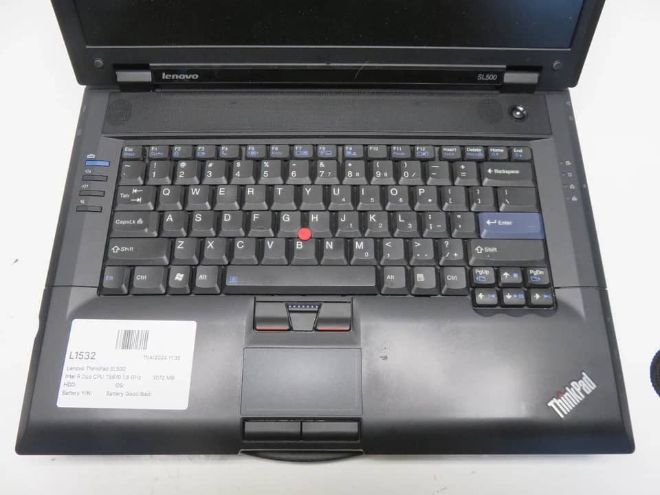 Lenovo ThinkPad SL500 Computers Used - Good 160GB 3GB