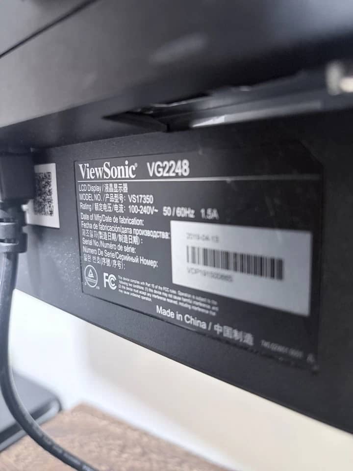 ViewSonic VG2448-PF Monitors Open-Box Excellent Black