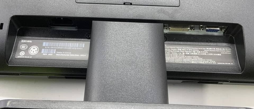 Dell E2014H Monitors Used - Very Good Black