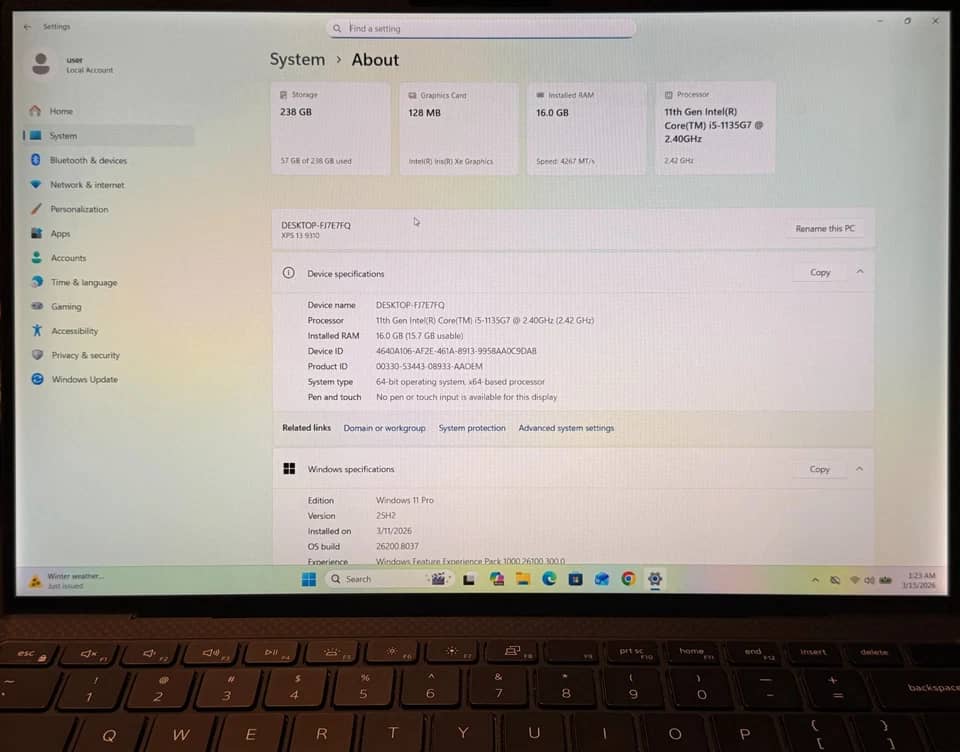 Dell XPS 13 9305 Computers Refurbished - Excellent 256GB 6GB