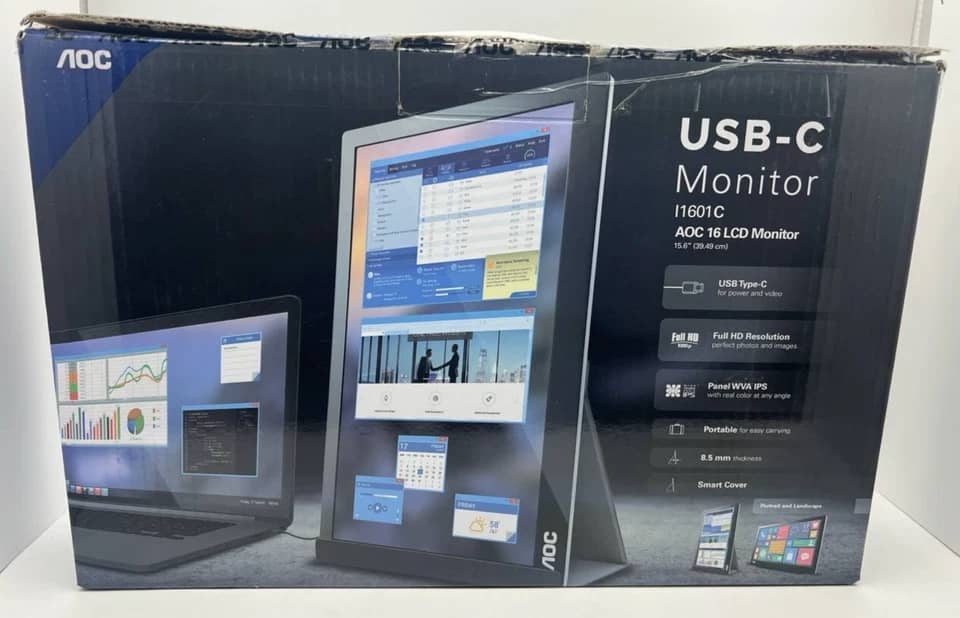 AOC I1601C Monitors Open-Box Excellent Black