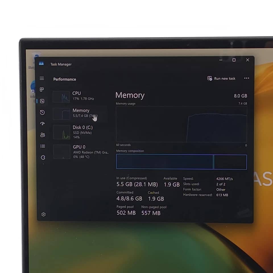 ASUS Zenbook 14 OLED Computers Used - Good 256GB 8GB
