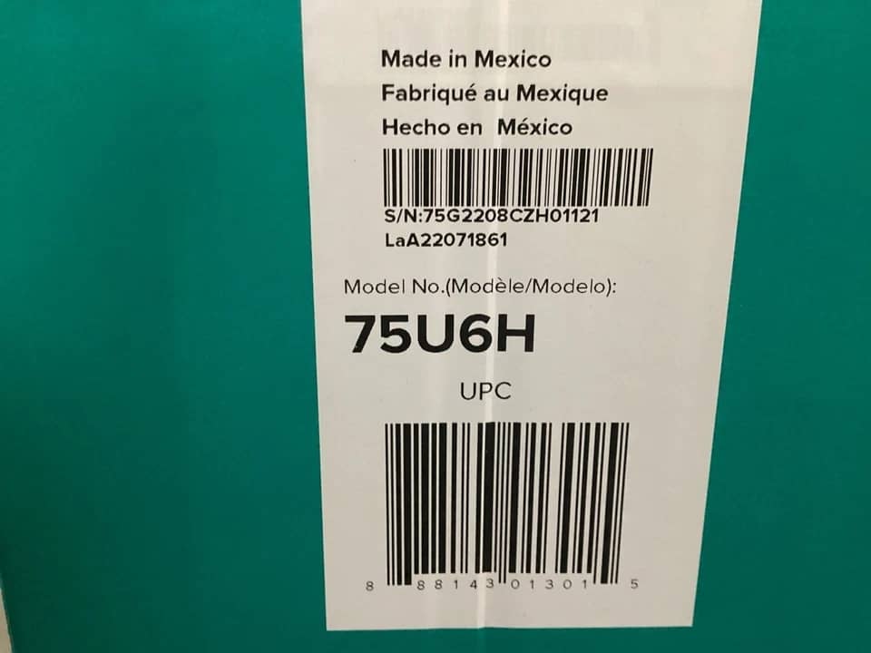 Hisense 75U6H TVs New Black