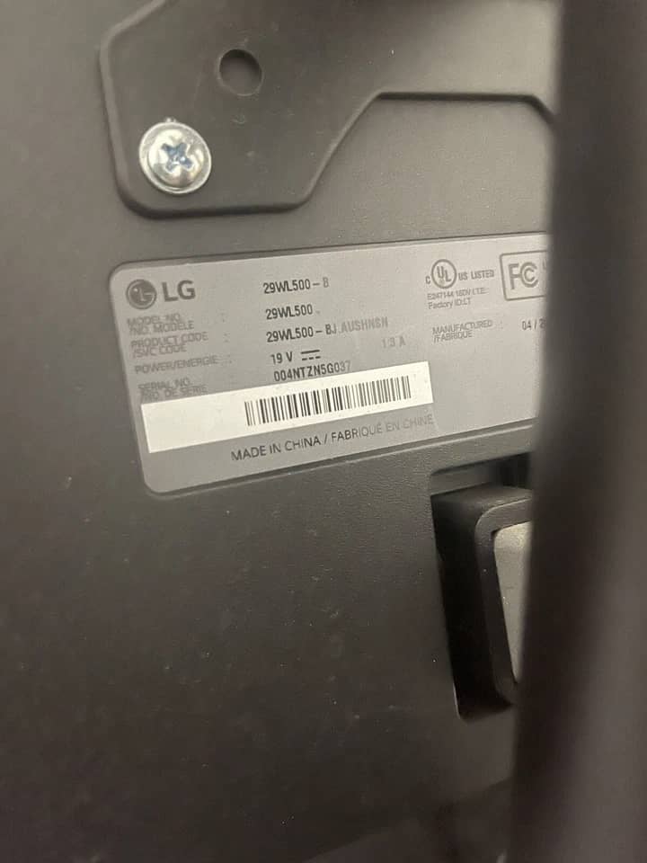 LG 29WL500 Monitors Used - Good Black