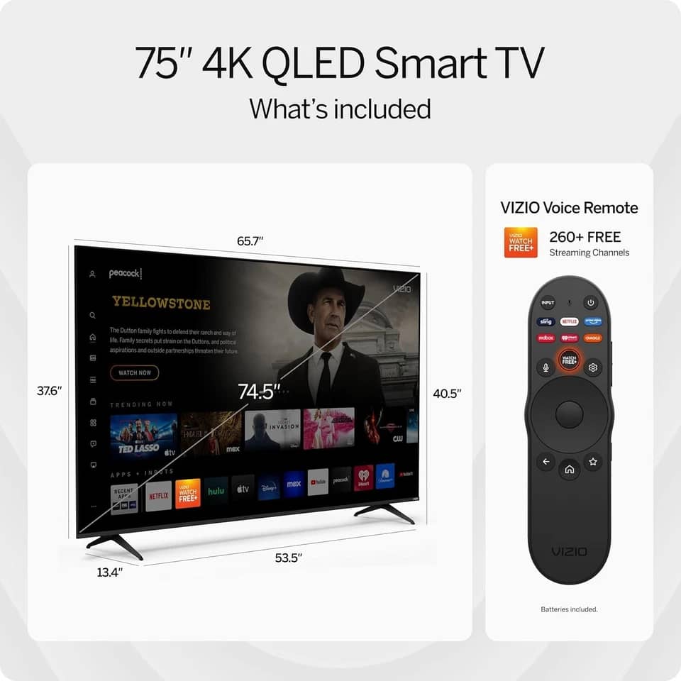VIZIO m65q6-l4 TVs Refurbished - Good Black