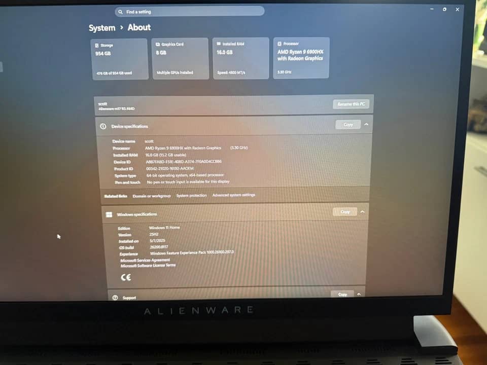 Dell Alienware m17 R5 Computers New 1TB 6GB