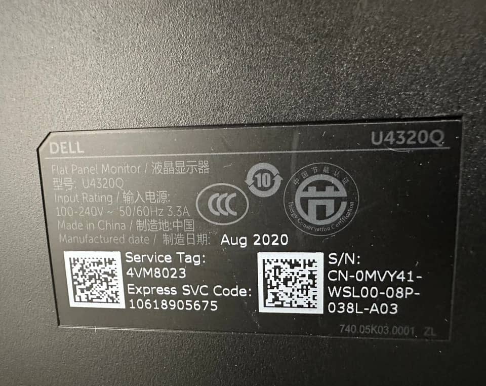 Dell U4323QE Monitors Open-Box Excellent Black
