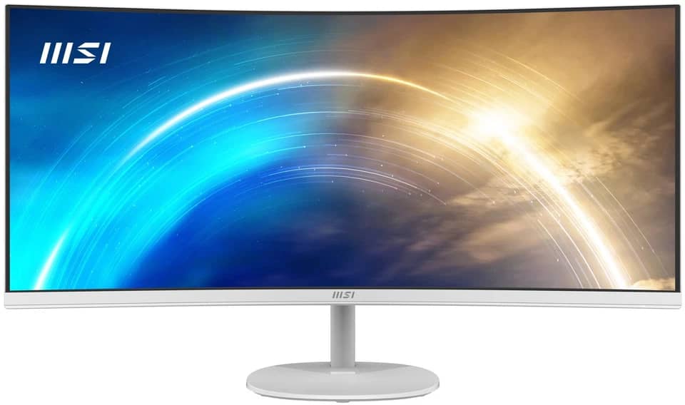 MSI Pro MP341CQW Monitors Refurbished - Premium White