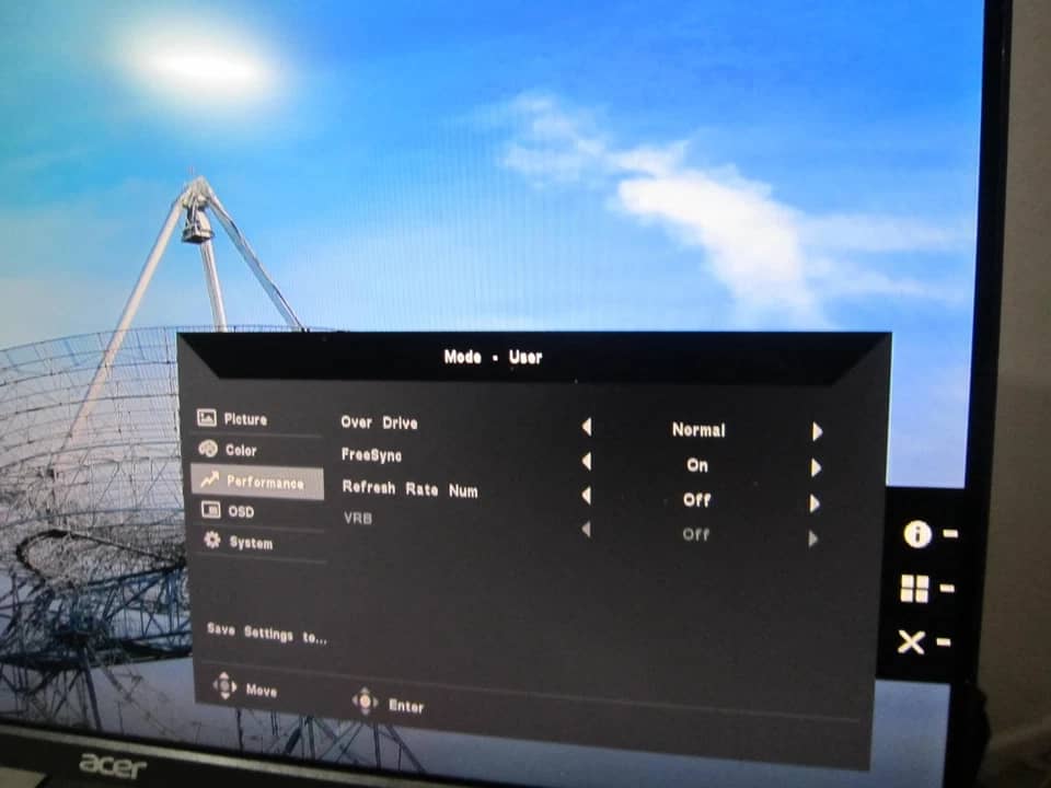 Acer KC242Y Monitors Used - Good Black