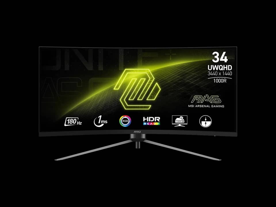 MSI MAG345CQR Monitors New Black