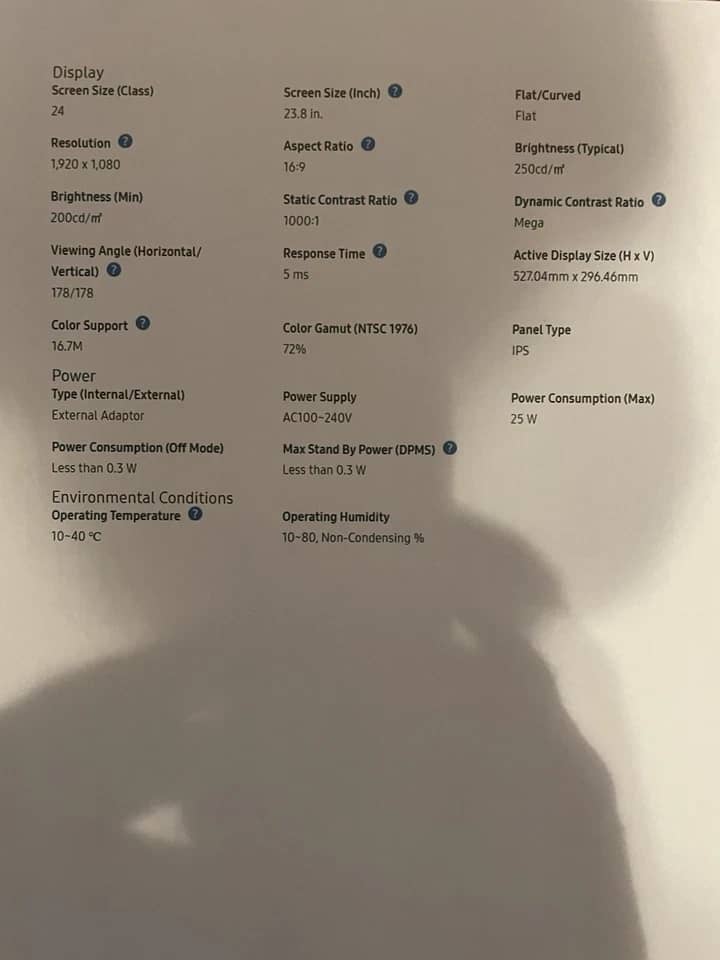 Samsung SR650 Monitors New Black