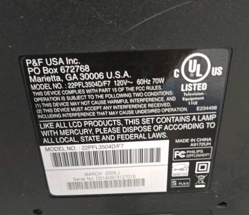 Philips 19PFL3504D/F7 TVs Used - Good Black