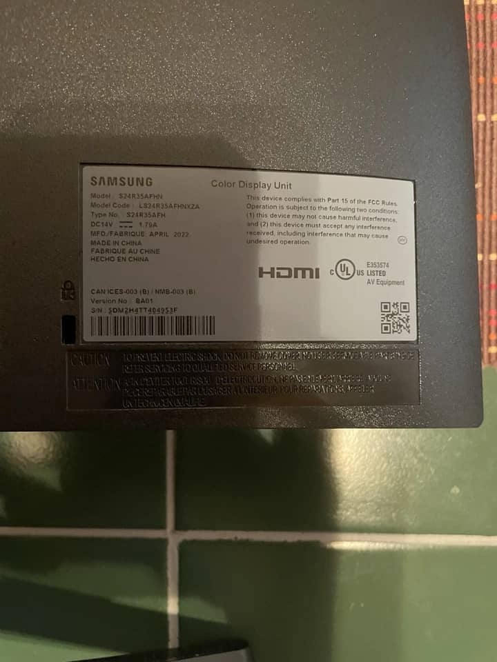 Samsung SR650 Monitors New Black