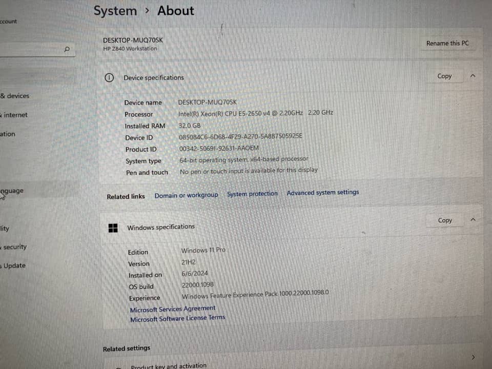 HP Z840 Computers Used - Good 6TB 32GB