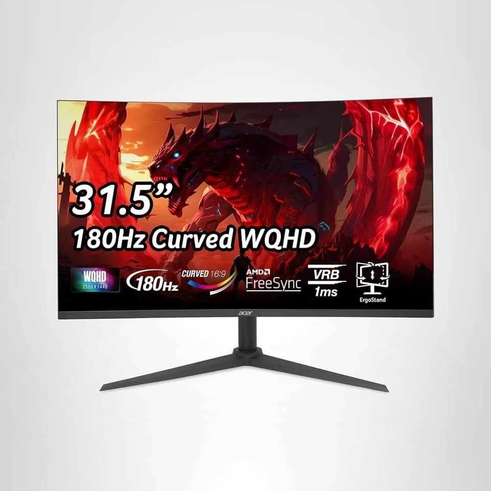 Acer XZ320QU Monitors New Black