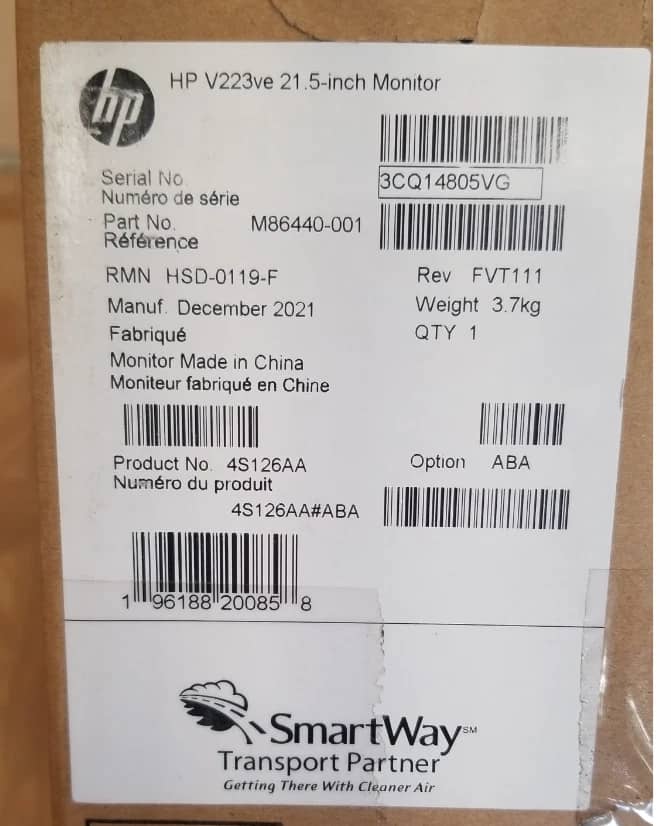 HP V223ve Monitors Used - Good Black