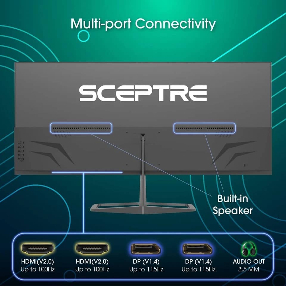 Sceptre E345W Monitors New Black