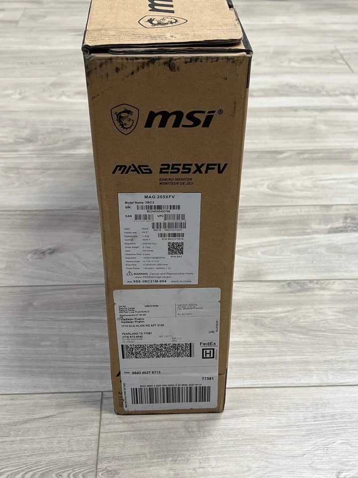 MSI MAG255XFV Monitors New Black