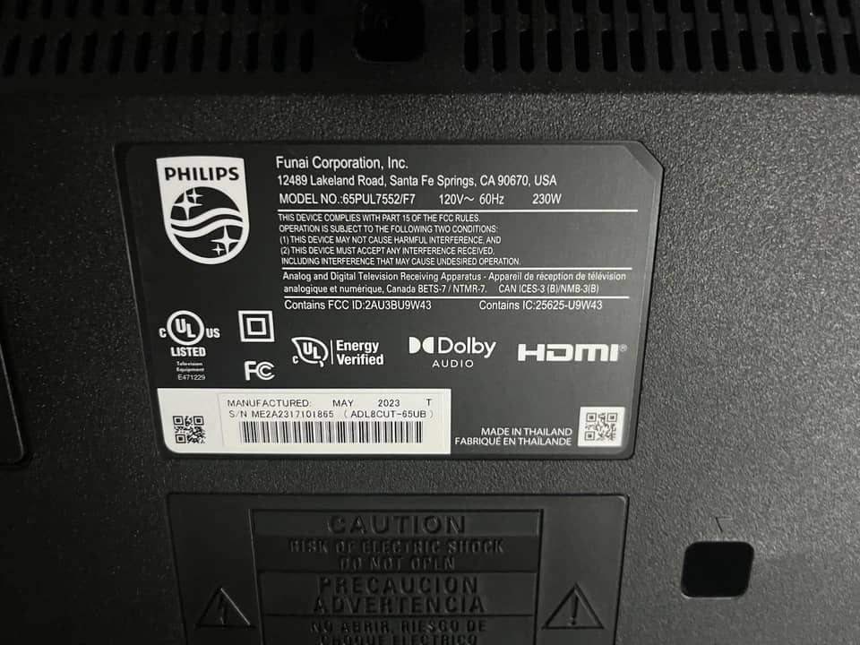 Philips PUL7552 TVs New Black